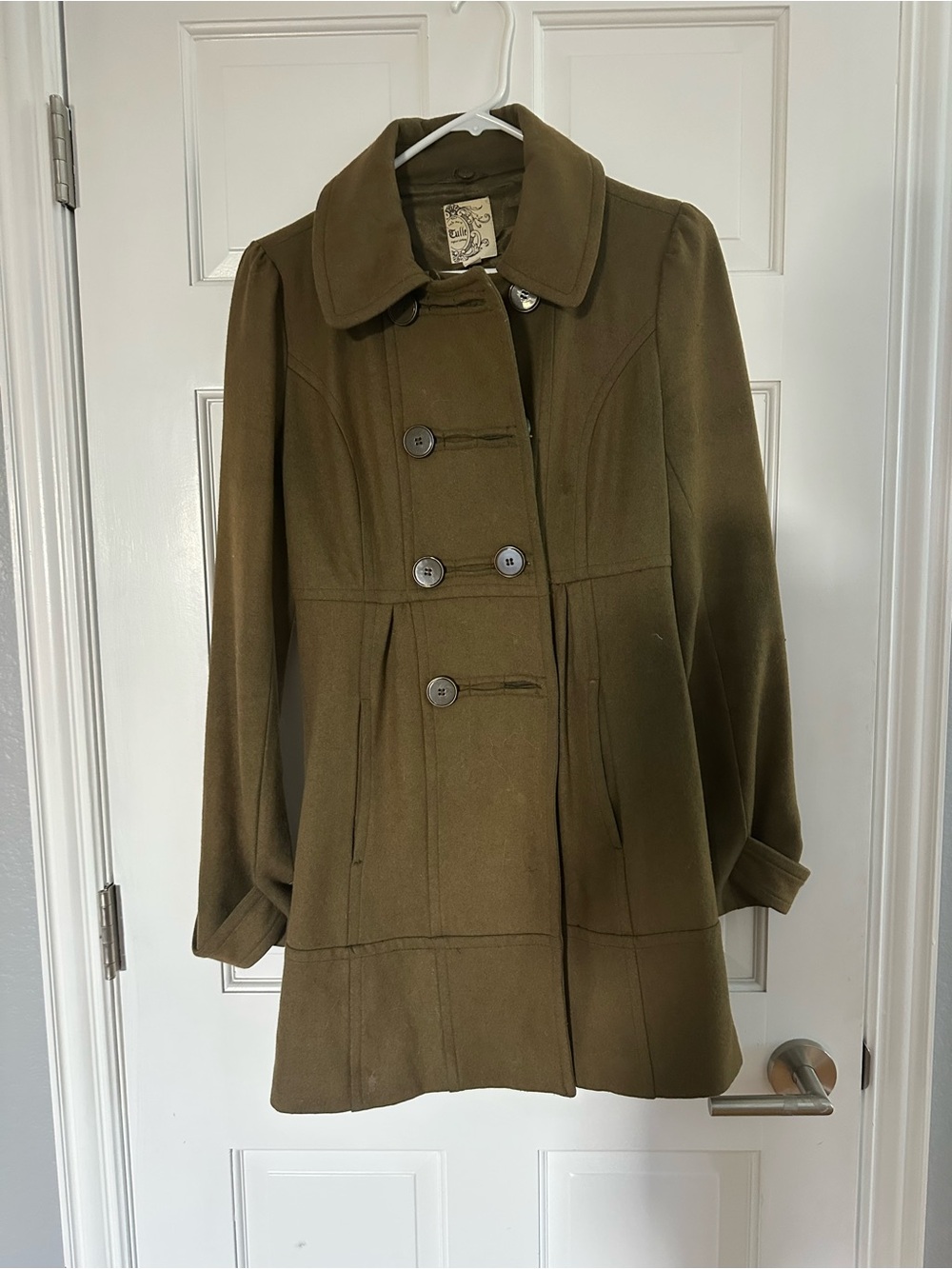 Tulle Original Clothing Olive Green Fit & Flare Coat Women’s Small